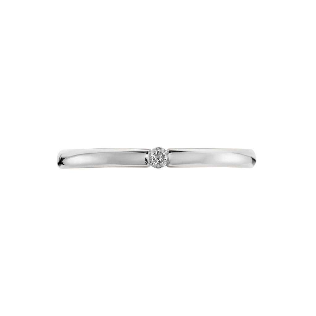 Damen Ring Weißgold 375 Diamant 0,03ct Graz 1,80mm  - Verlobungsringe Damen | OROVIVO