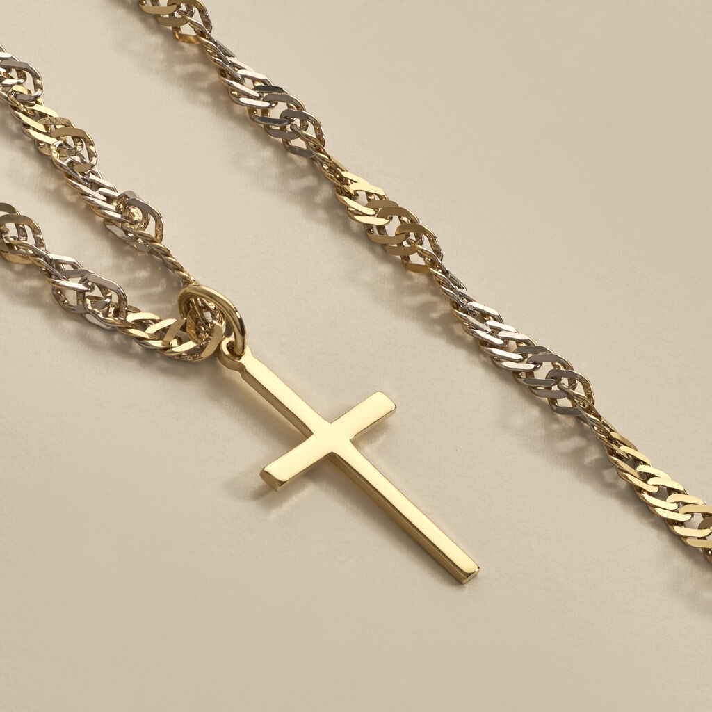 ALYSSA KREUZ 9 Unisex Anh&auml;nger Gold 333 (8 Karat) Religi&ouml;ses Kreuz