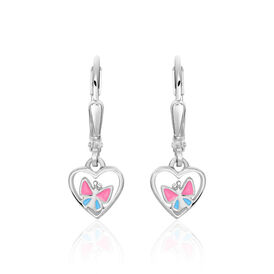 Kinder Ohrhänger Silber 925 Schmetterling Rosa - Ohrhänger Kinder | OROVIVO
