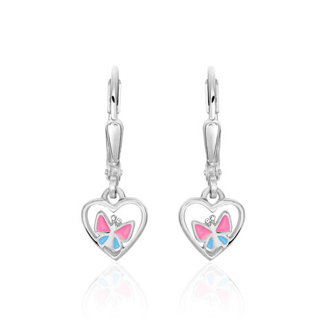 Kinder Ohrhänger Silber 925 Schmetterling Rosa - Ohrhänger Kinder | OROVIVO