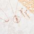 AUXANNE Damen Collier Silber rosevergoldet 925 Blatt