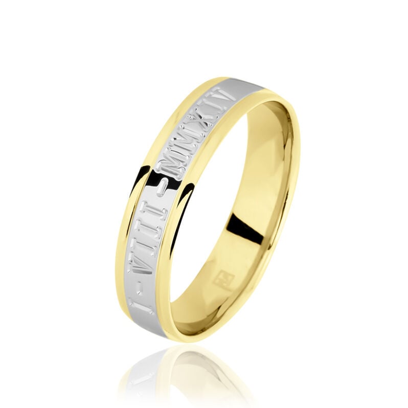 Alliance Romaine Ruban Plat Or Bicolore - Spannringe Unisex | OROVIVO