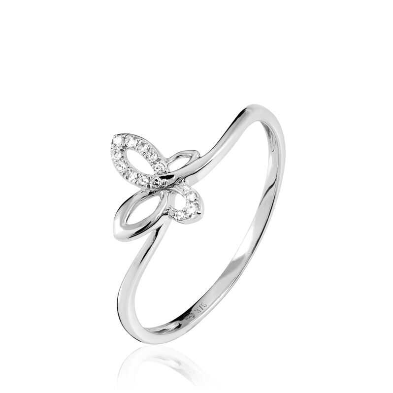 Bague Or Blanc Diamant - Spannringe Damen | OROVIVO
