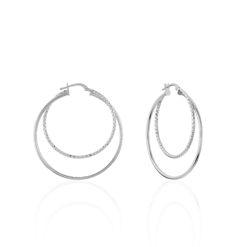 Damen Creolen Silber 925 Diamantiert - Creolen Damen | OROVIVO