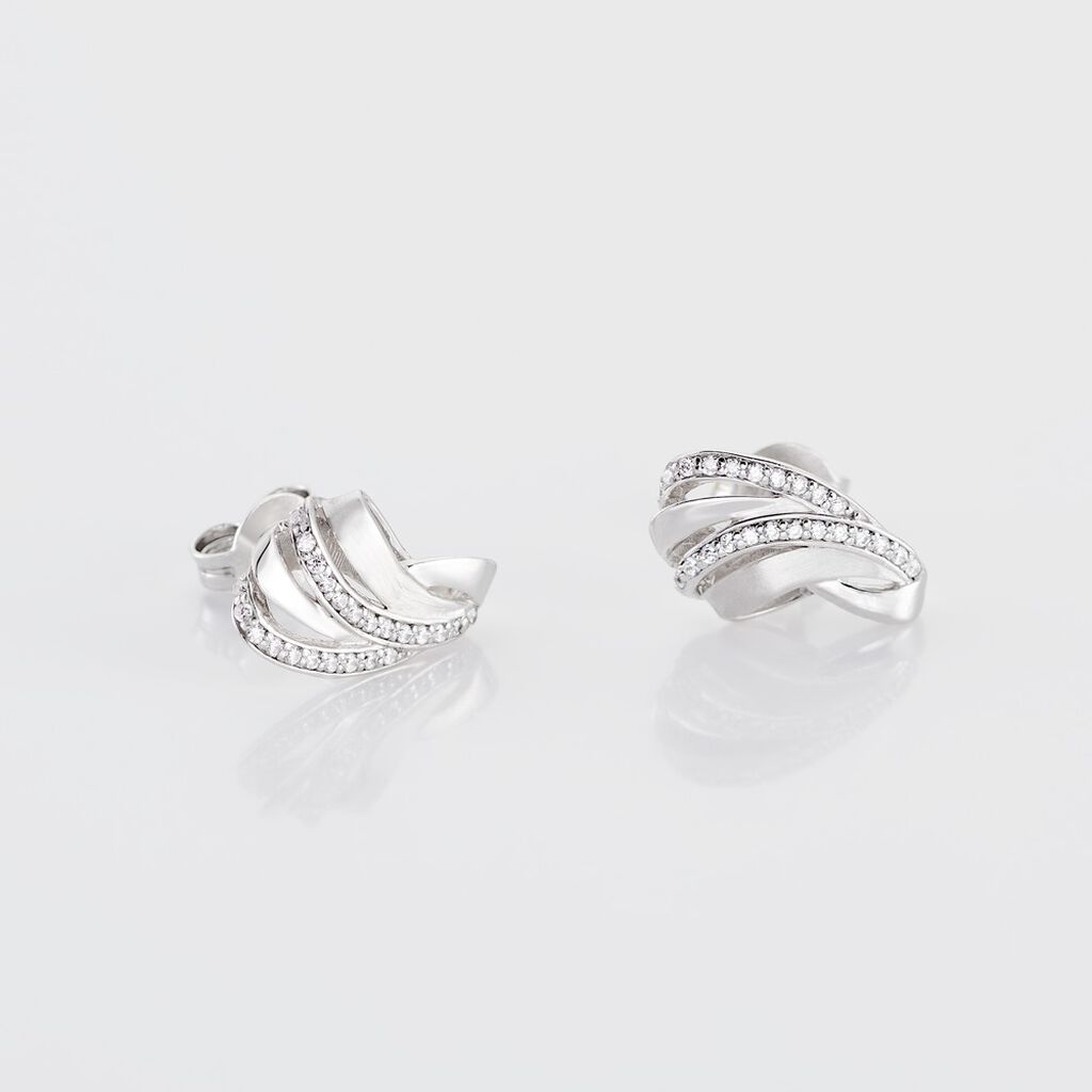 Damen Ohrstecker Silber Silber 925 Zirkonia Vienna  - Ohrstecker Damen | OROVIVO