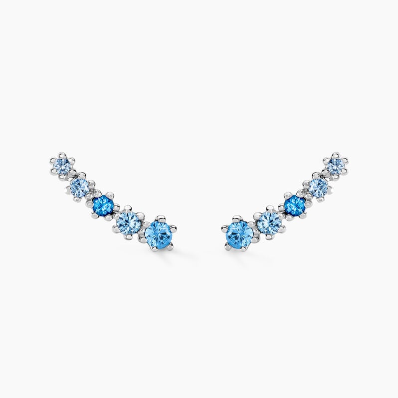 Bijoux D'oreilles Elorine Argent Weiss Oxyde De Zirconium - Spannringe Damen | OROVIVO