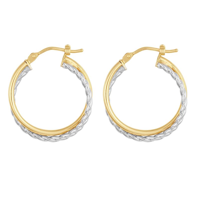 Orecchini A Cerchio Gold Essence Oro Bicolore - Spannringe Damen | OROVIVO