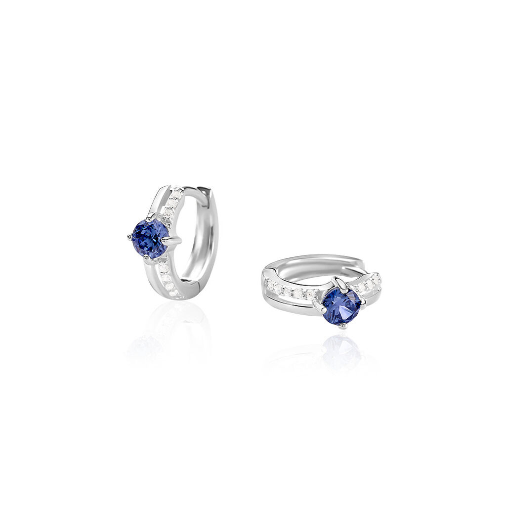 JOLA Damen Creolen Silber 925 Zirkonia Weiß - Creolen Damen | OROVIVO