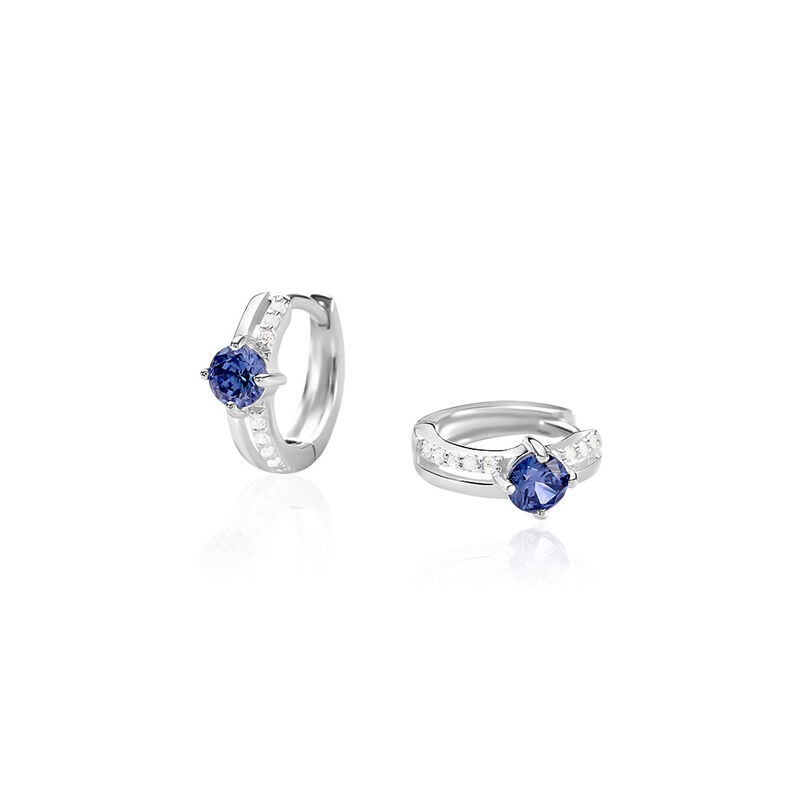 JOLA Damen Creolen Silber 925 Zirkonia Weiß - Creolen Damen | OROVIVO