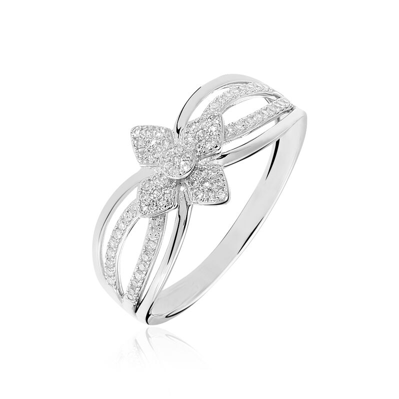Bague Or Weiss Lilyana Et Diamant - Spannringe Damen | OROVIVO