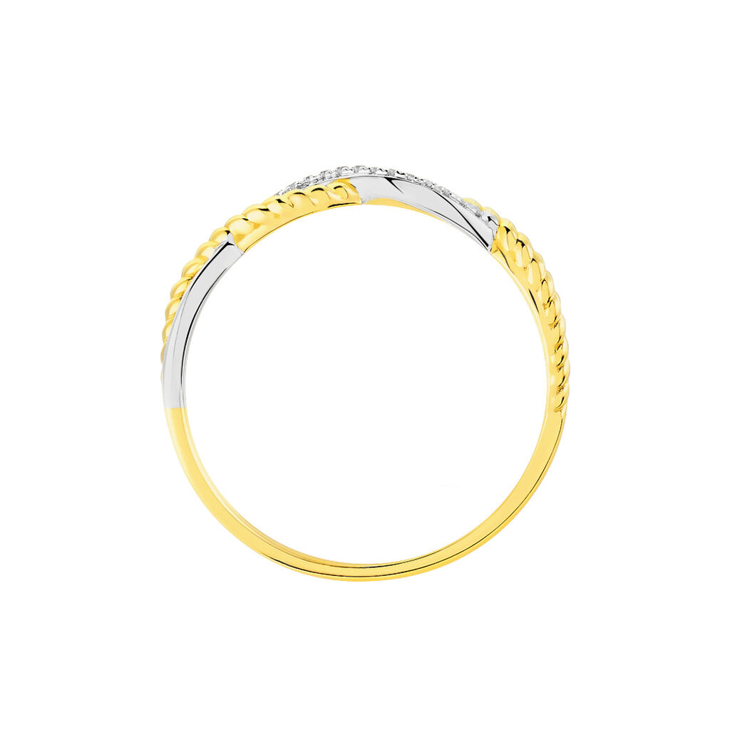 Bague Or Jaune Et Diamants Anayah - Spannringe Damen | OROVIVO