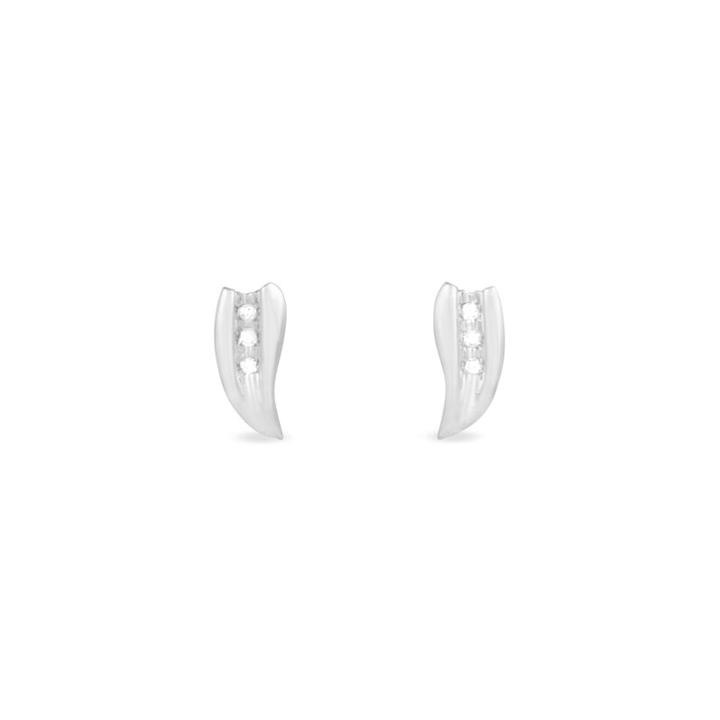 Boucles D'oreilles Puces Colinette Or Blanc Diamant - Spannringe Damen | OROVIVO