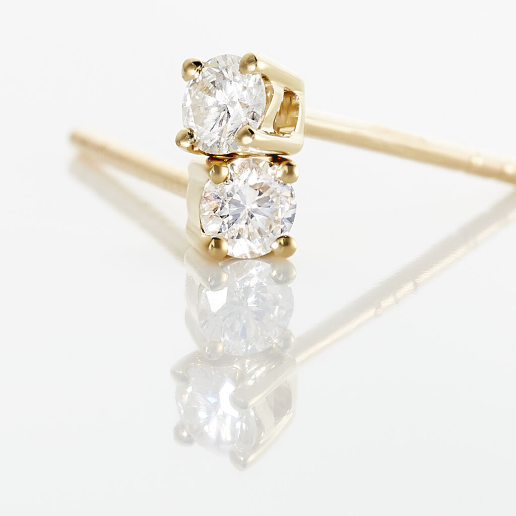 Damen Ohrstecker Gold 375 Diamant 0,15ct Victoria  - Ohrstecker Damen | OROVIVO