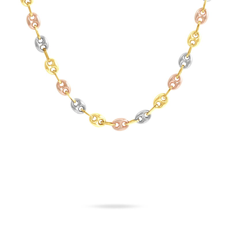 Collier Vincianne Maille Grain De Café Or Tricolore - Spannringe Herren | OROVIVO