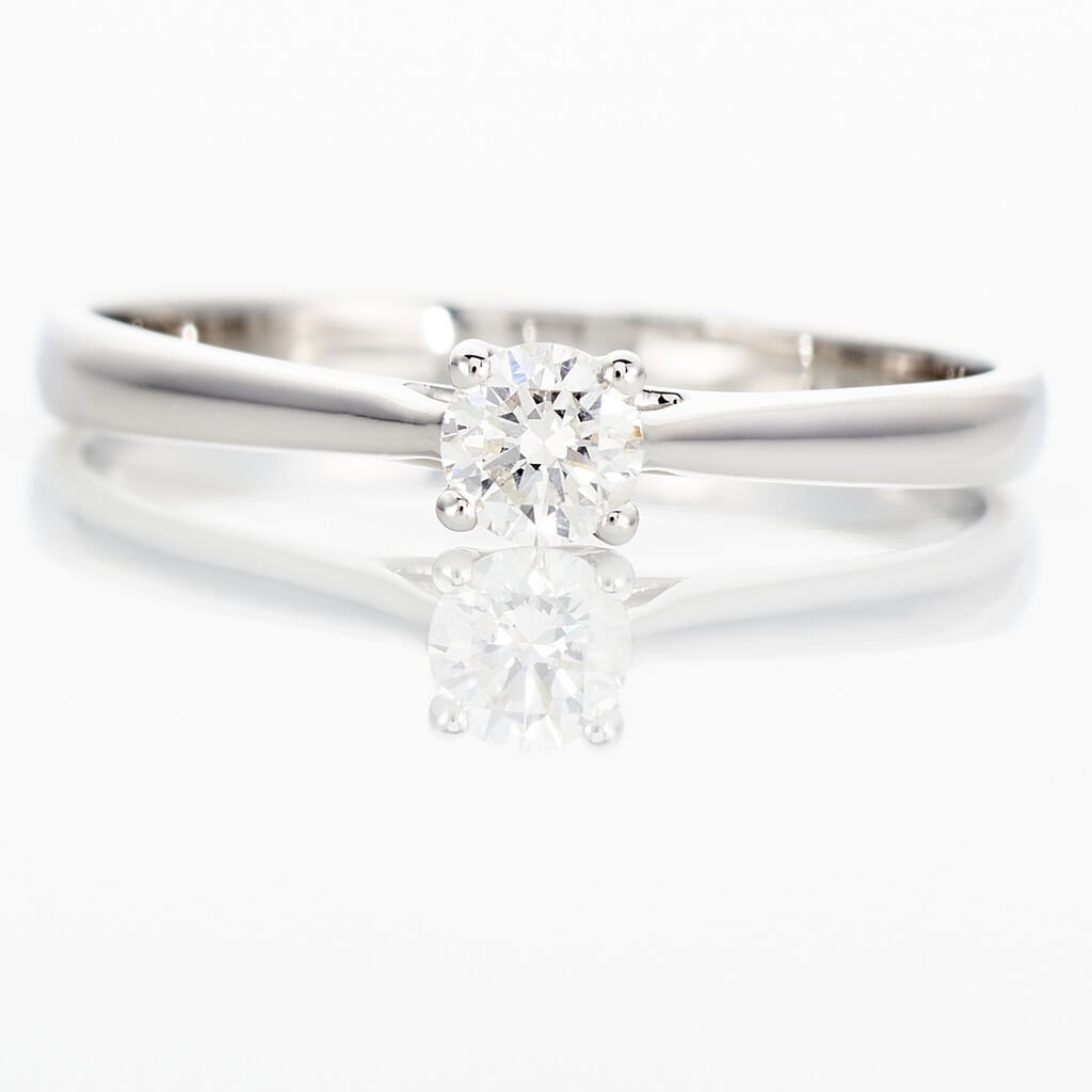 VICTORIA Damen Ring Wei&szlig;gold 375 (9 Karat) Diamant Wei&szlig; 0,15 ct