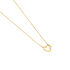 AMARI Damen Collier Gold 375 (9 Karat) Synthetischer Diamant Wei&szlig; 0,020 ct Herz