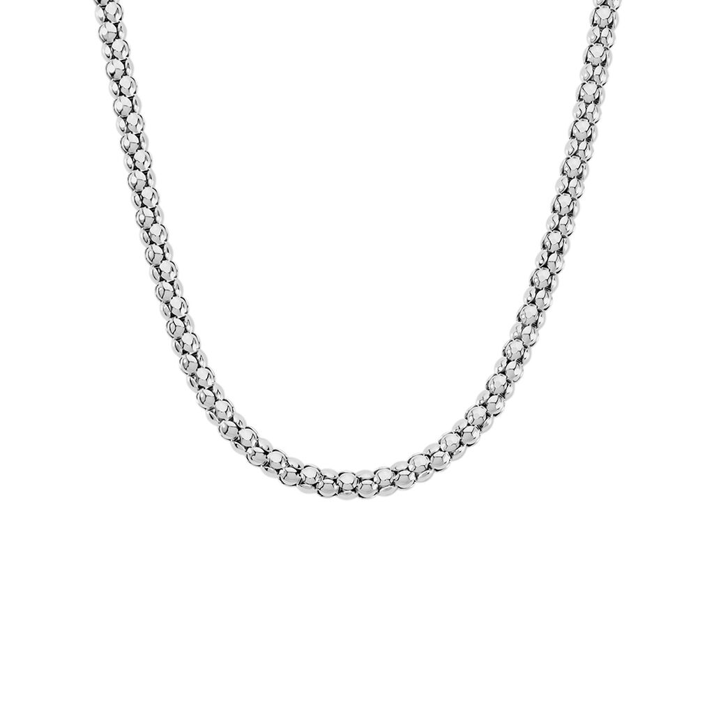 AUBRIELLE Damen Kette Silber Silber 925 B 4 mm