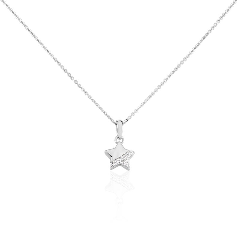 Kinder Halskette Silber 925 Zirkonia Stern - Halsketten Kinder | OROVIVO