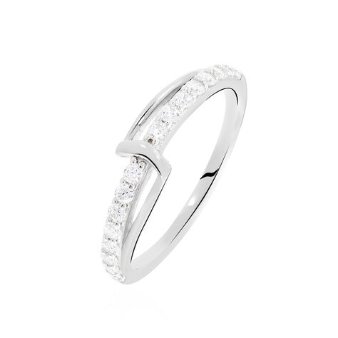 Damenring Silber 925 Zirkonia Gekreuzt - Ringe mit Stein Damen | OROVIVO