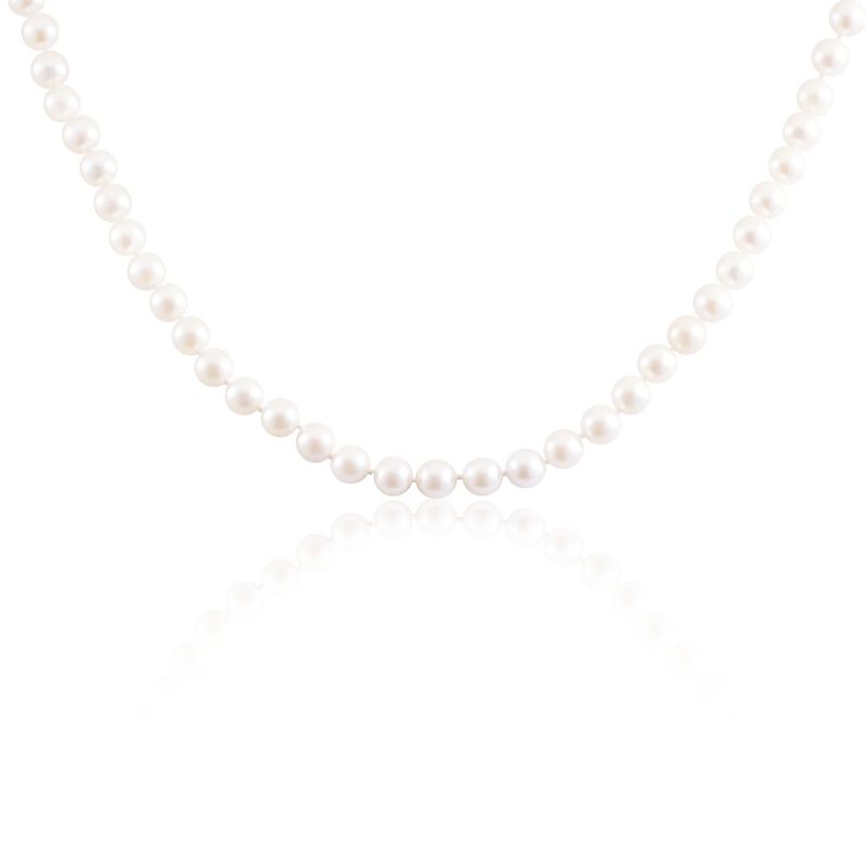 Collier Akoya Or Jaune Perle De Culture D'akoya - Spannringe Damen | OROVIVO