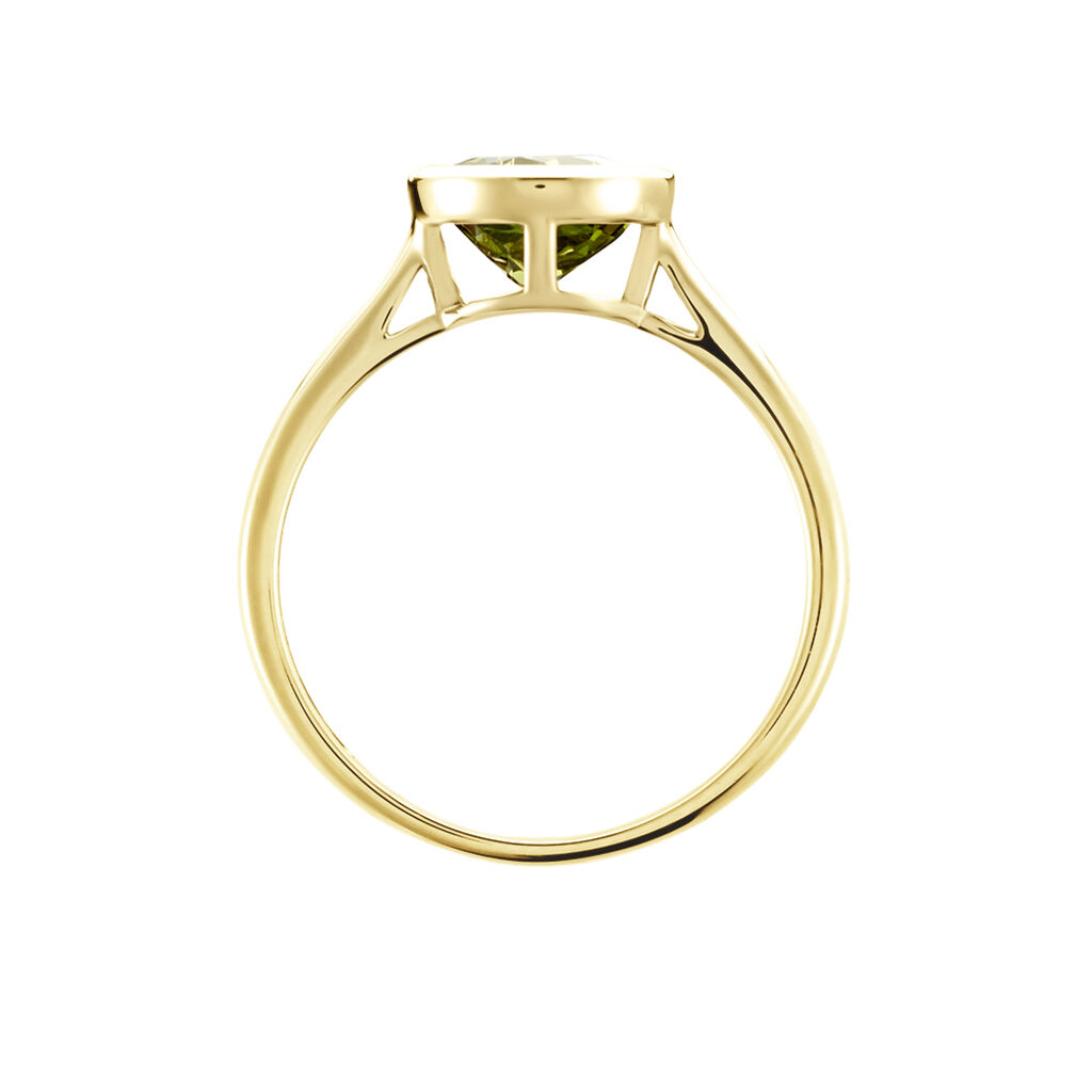 Damen Ring Gold 375 Peridot Grün 1,28ct Kreis Soleia  - Hochzeitsringe Damen | OROVIVO