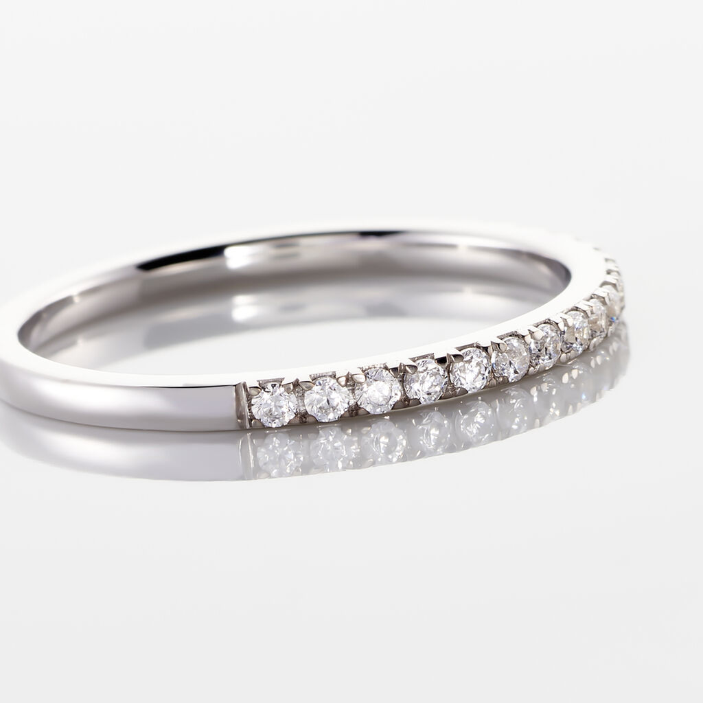 Alliance Or Weiss Lauralee Demi Tour Diamant - Spannringe Damen | OROVIVO