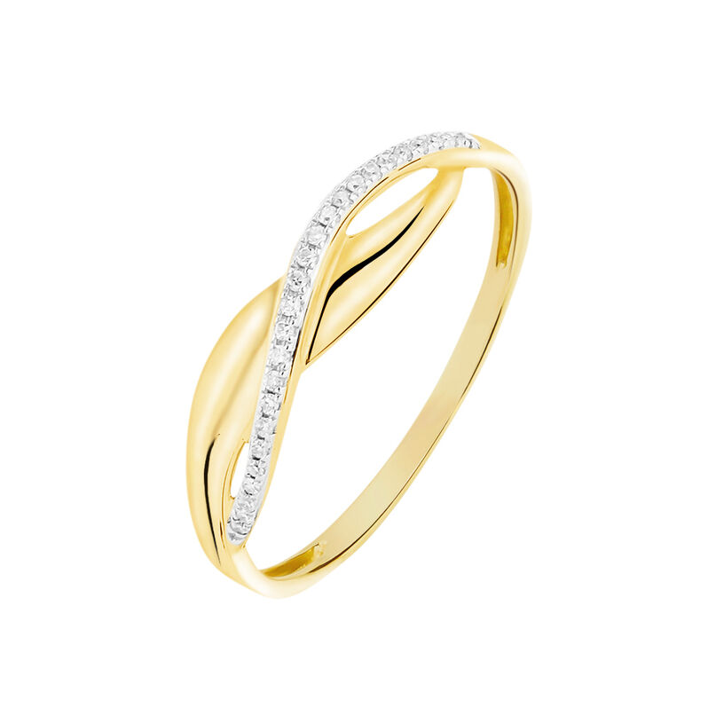 Bague Or Jaune Et Diamant - Spannringe Damen | OROVIVO