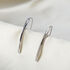 Damen Ohrringe Lang Silber 925 Zirkonia Wei&szlig; 0,06 ct