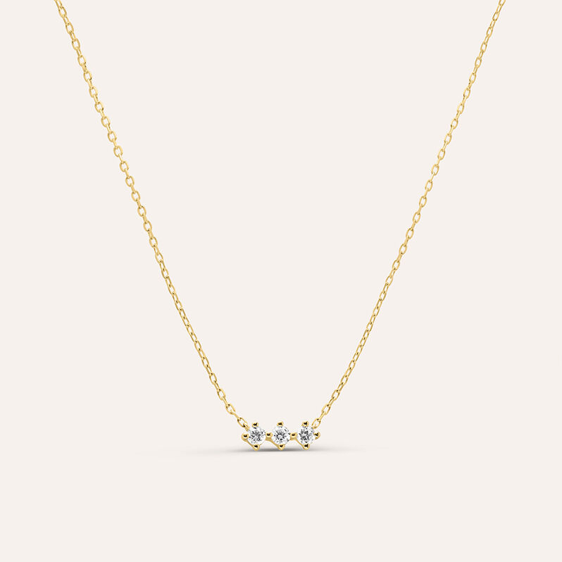 Collana Diamade Glam Oro Giallo Diamante Lab-Grown - Spannringe Damen | OROVIVO