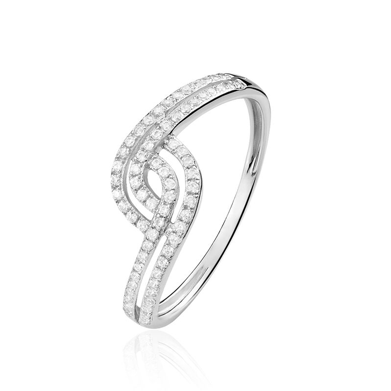 Bague Barbera Or Blanc Oxyde De Zirconium - Spannringe Damen | OROVIVO