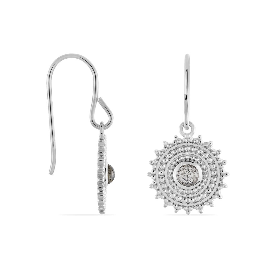 Boucles D'oreilles Argent Rhodie Nyoko Pendantes - Spannringe Damen | OROVIVO
