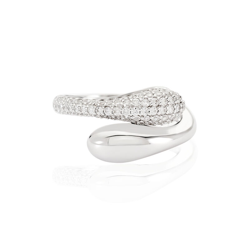 ELANI Damen Ring Silber 925 Zirkonia Weiß 1,03 ct Tropfen - Ringe mit Stein Damen | OROVIVO