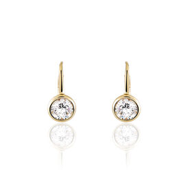 Damen Ohrhänger 18 Karat Vergoldet Zirkonia 8mm Malena - Ohrhänger Damen | OROVIVO