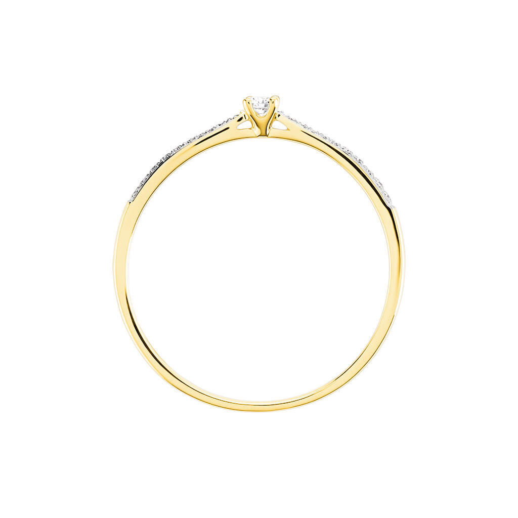 Bague Solitaire Hemera Or Jaune Diamant - Spannringe Damen | OROVIVO