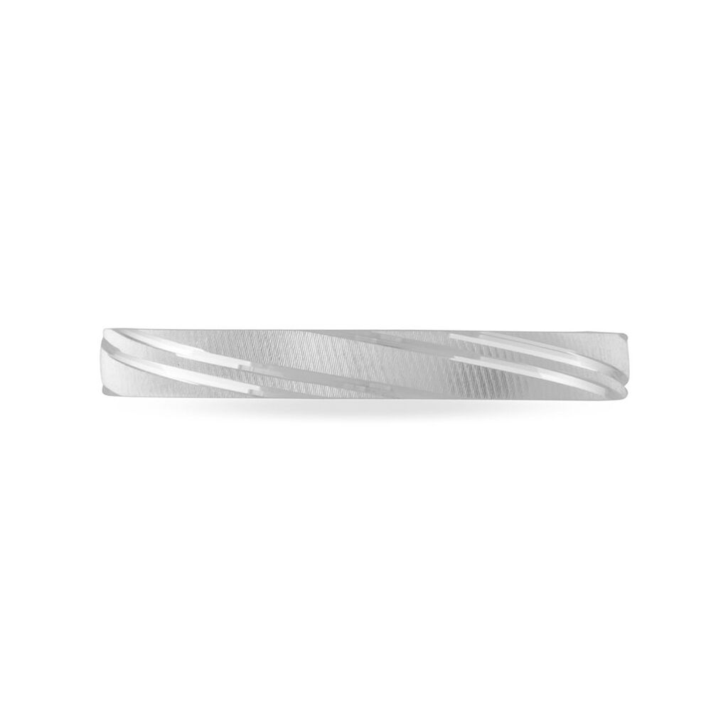 Alliance Eros Brossee Ruban Plat Or Blanc - Spannringe Familie | OROVIVO