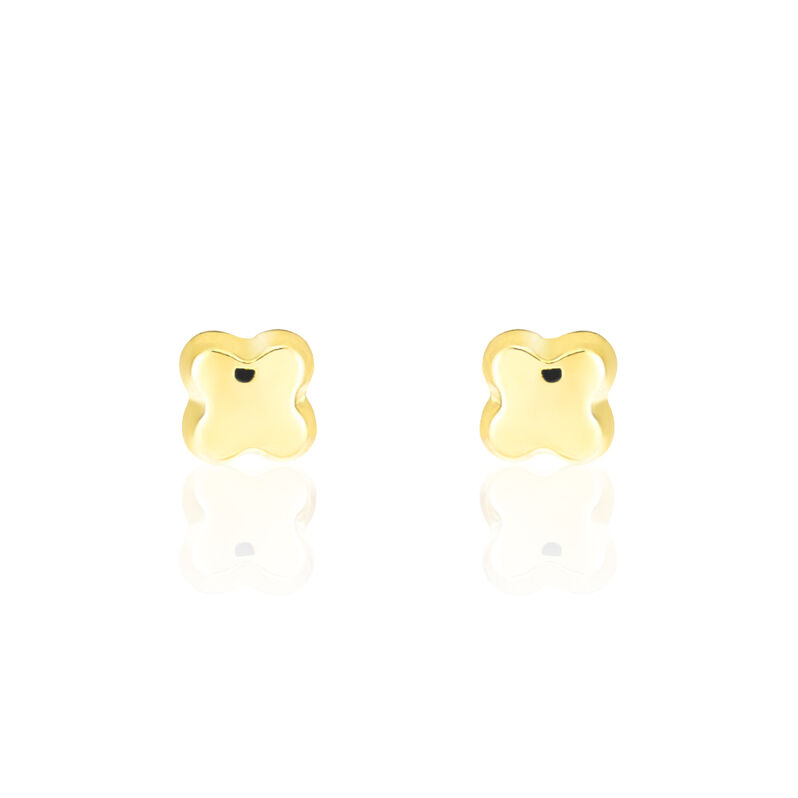 Boucles D'oreilles Puces Blaisette Trefle Or Jaune - Spannringe Damen | OROVIVO