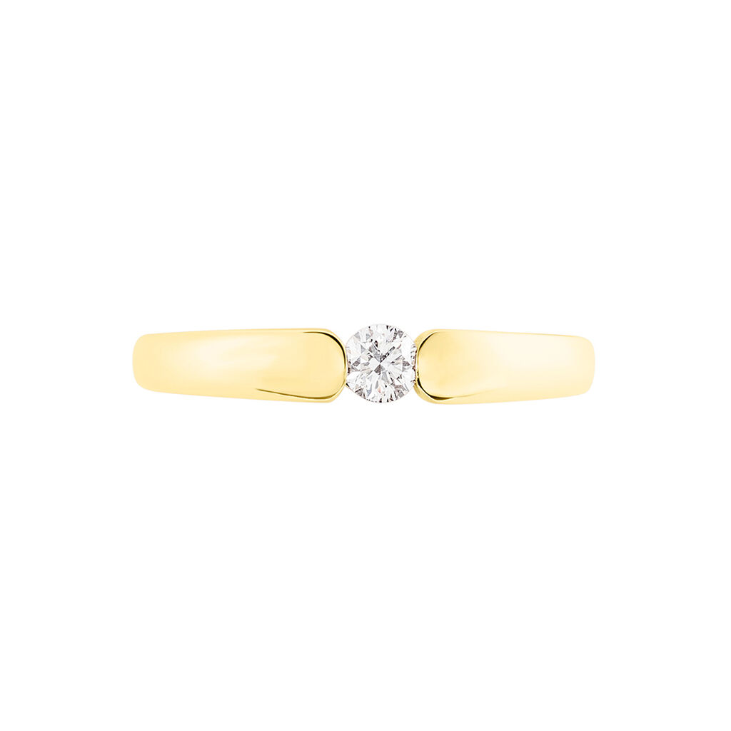 SANINA Damen Ring Gold 585 (14 Karat) Diamant Wei&szlig; 0,15 ct