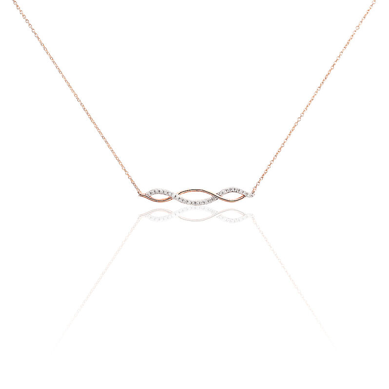 Collier Alizee Or Rose Forme Vagues  - Spannringe Damen | OROVIVO