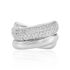 ISARA Damen Ring Silber 925 Zirkonia Wei&szlig; 0,01 ct