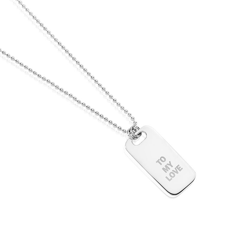 KARTER Unisex Collier Silber Silber 925 Rechteckig B 1,6 mm - Halsketten Unisex | OROVIVO