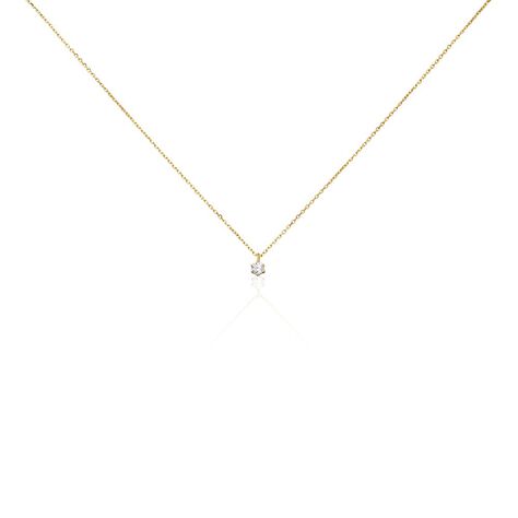 Damen Collier Gold 750 Diamant 0,16ct Monopoli - Halsketten Damen | OROVIVO