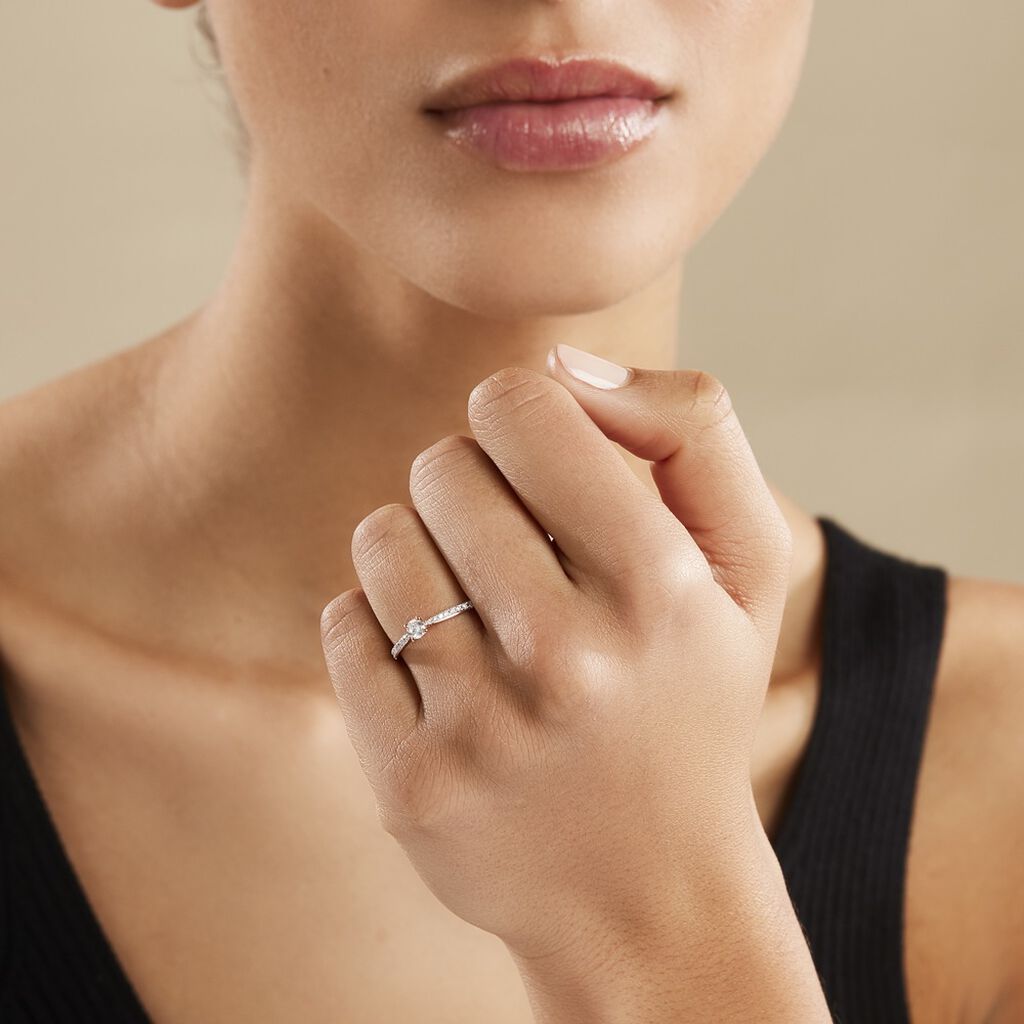 Solitaire Or Rose Laetitia Diamant - Spannringe Damen | OROVIVO