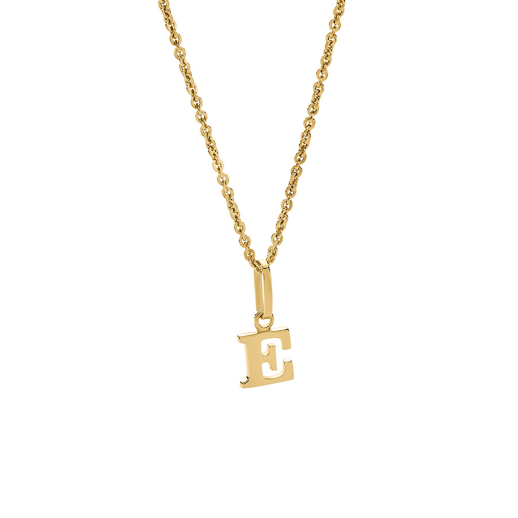 ALPHABET Unisex Anh&auml;nger Gold 375 (9 Karat) Buchstabe E