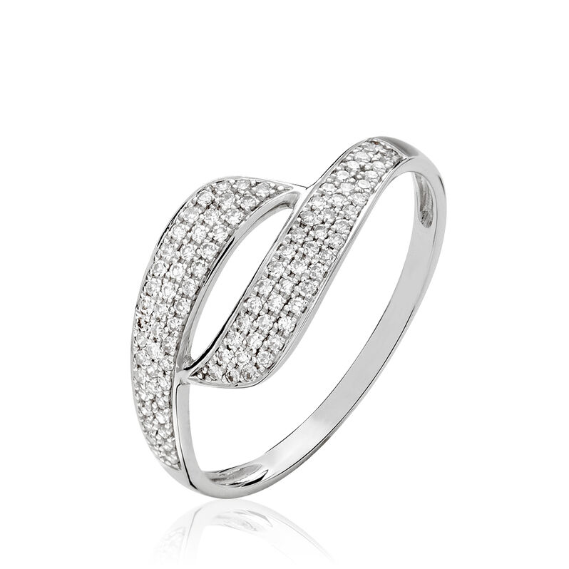 Bague Or Blanc Diamant - Spannringe Damen | OROVIVO