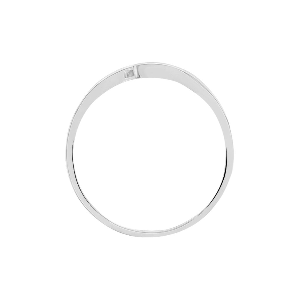 Curonda Damen Ring Wei&szlig;gold 375 (9 Karat) Diamant Wei&szlig; 0,05 ct