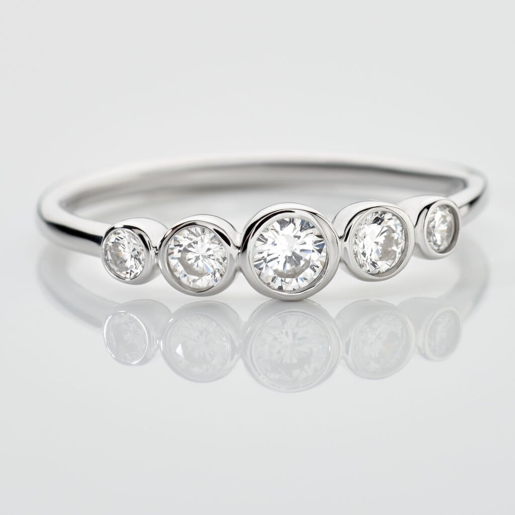 LOTTE Damen Ring Silber 925 Zirkonia Wei&szlig; 0,18 ct