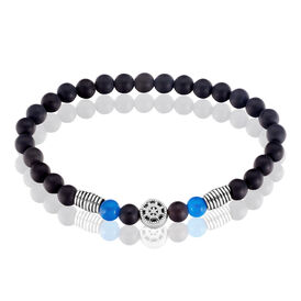 Herren Kugelarmband Schwarzer Achat Ruder Hugues - Armbänder Herren | OROVIVO