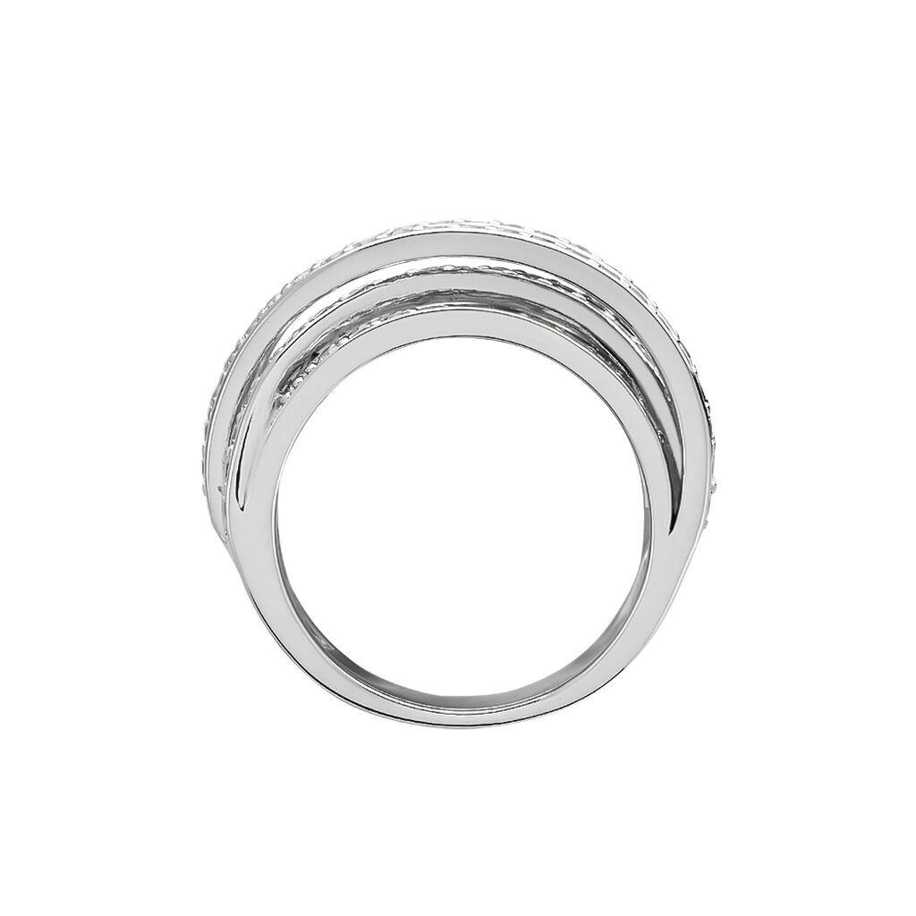  Ring Silber 925 Zirkonia Waagrecht Balken 8,00mm  - Ringe mit Stein  | OROVIVO
