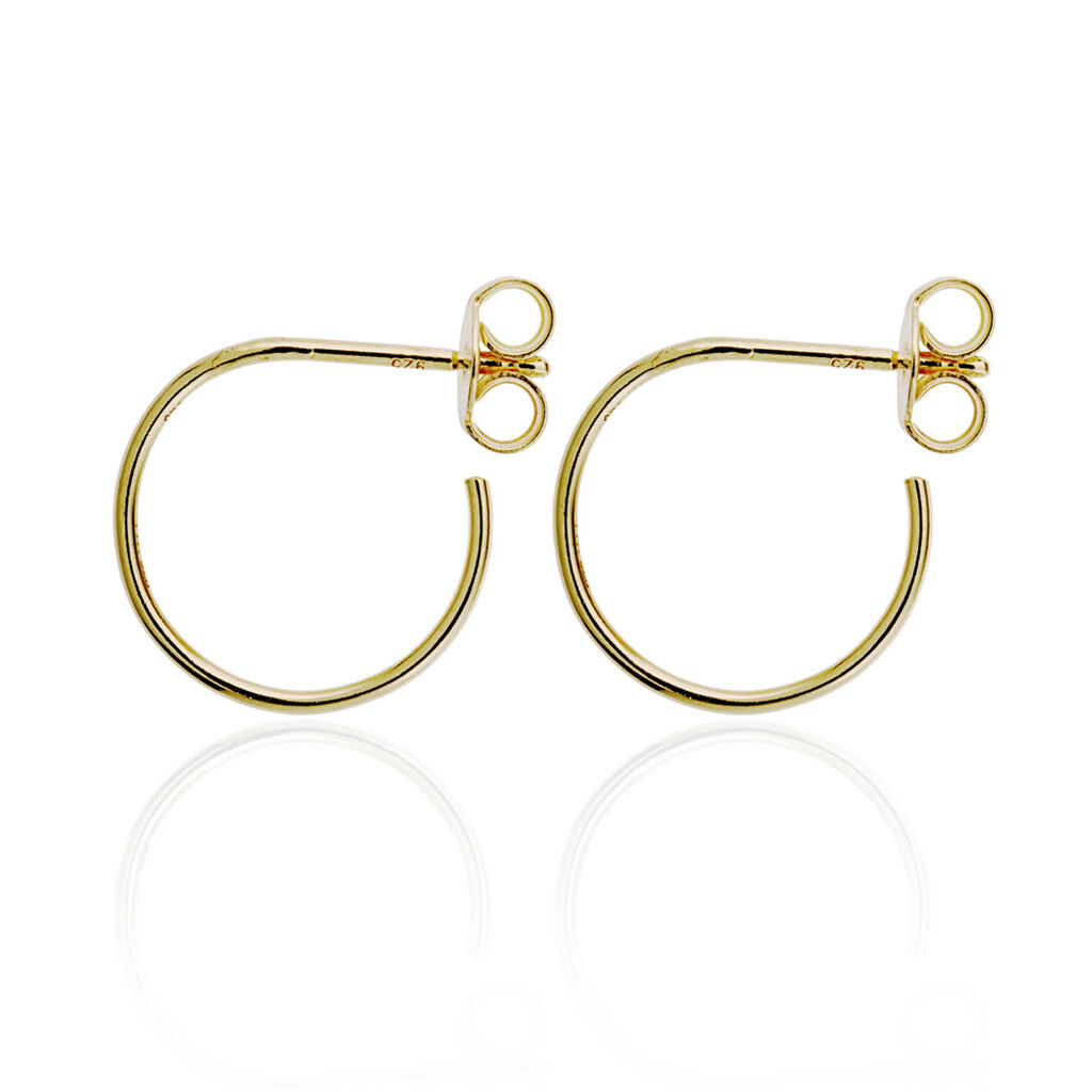 Mariane Damen Creolen Silber vergoldet 925, Creolen ohne Stein