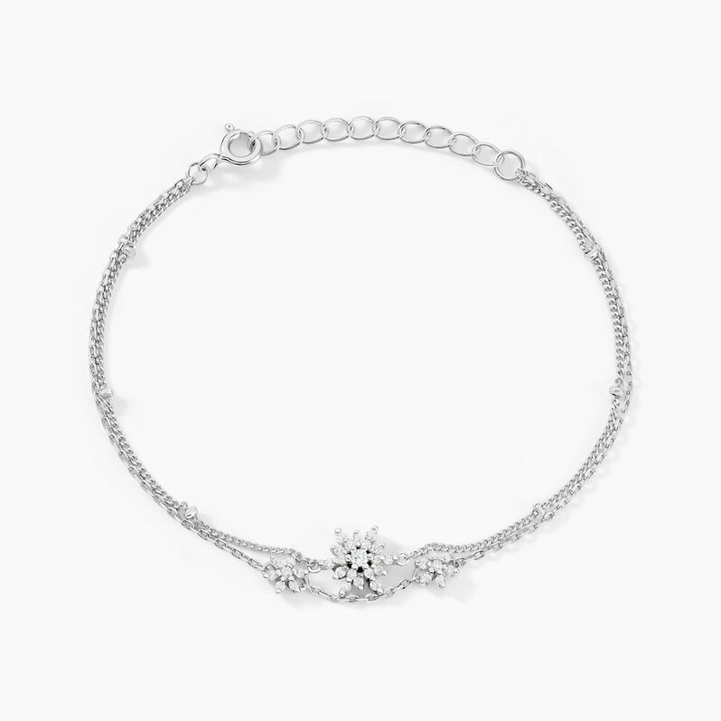 Bracelet Leila Argent Flocon Oxydes - Spannringe Damen | OROVIVO